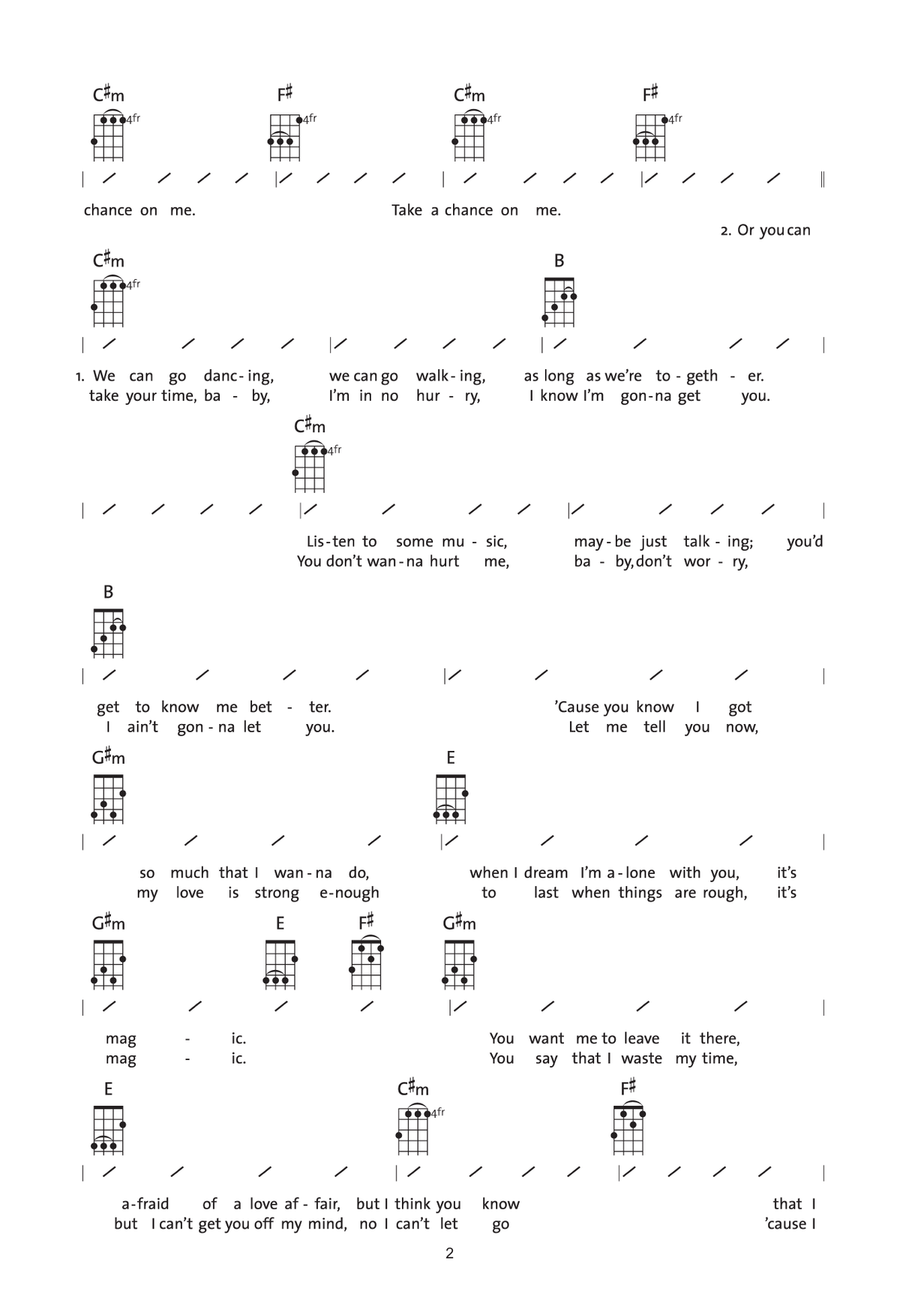Take A Chance On Me Take A Chance On Me Ukulele scores gallery preview page 2