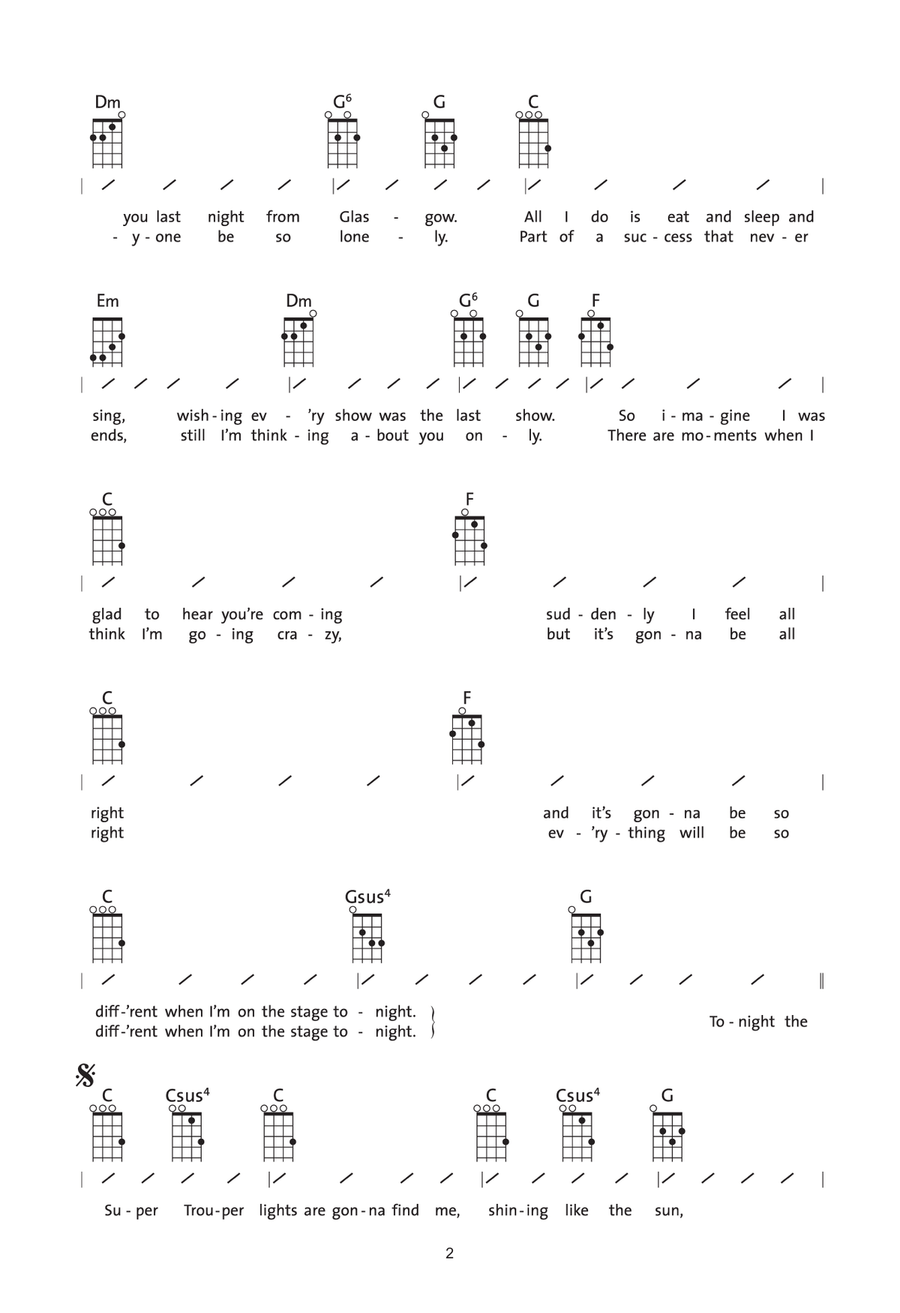 Super Trouper Super Trouper Ukulele scores gallery preview page 2