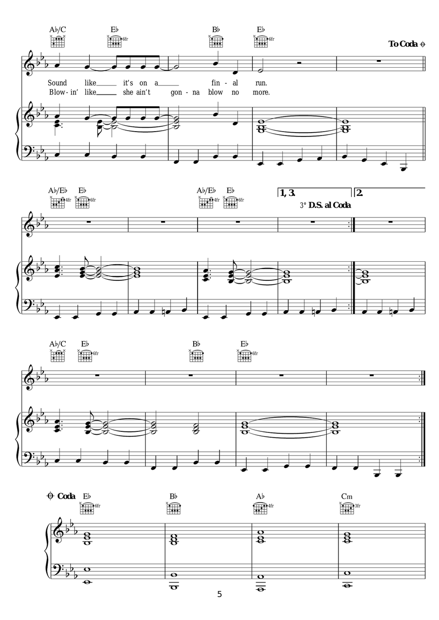 Duquesne Whistle Duquesne Whistle Piano, Vocal scores gallery preview page 5