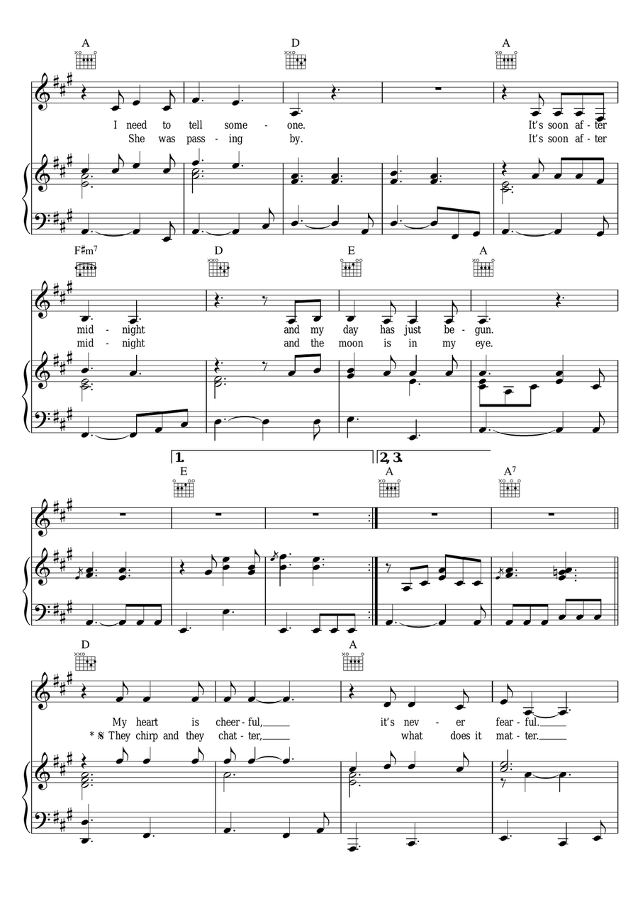 Soon After Midnight Soon After Midnight Piano, Vocal scores gallery preview page 2