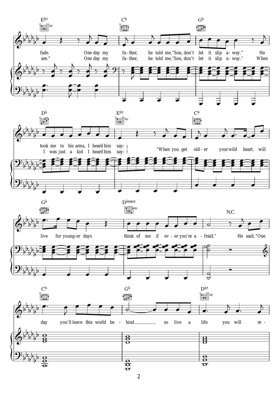 The Nights The Nights Piano, Vocal scores gallery preview page 2