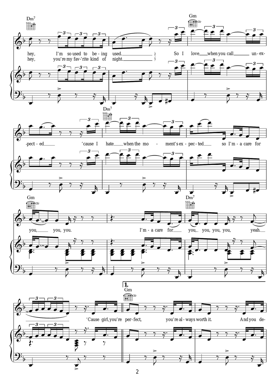 Earned It (from 'Fifty Shades Of Grey') Piano, Vocal scores gallery preview page 2