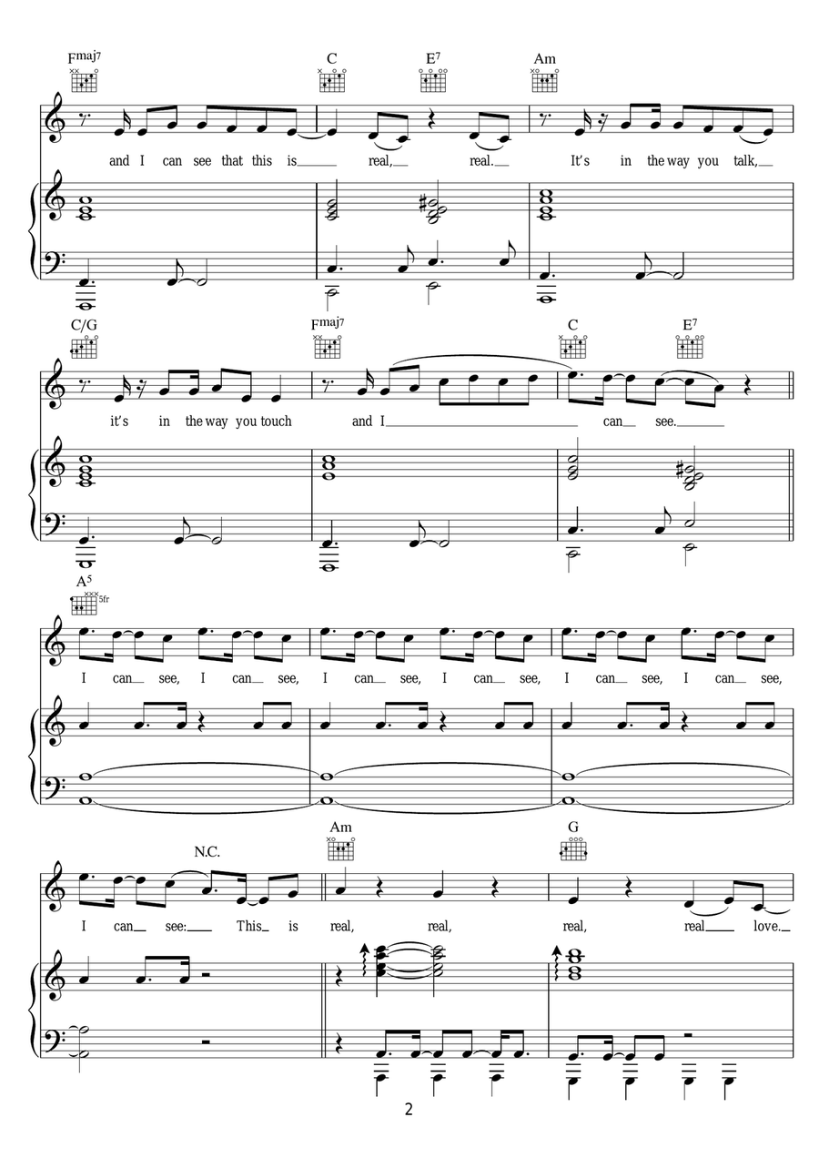 Real Love (featuring Jess Glynne) Piano, Vocal scores gallery preview page 2