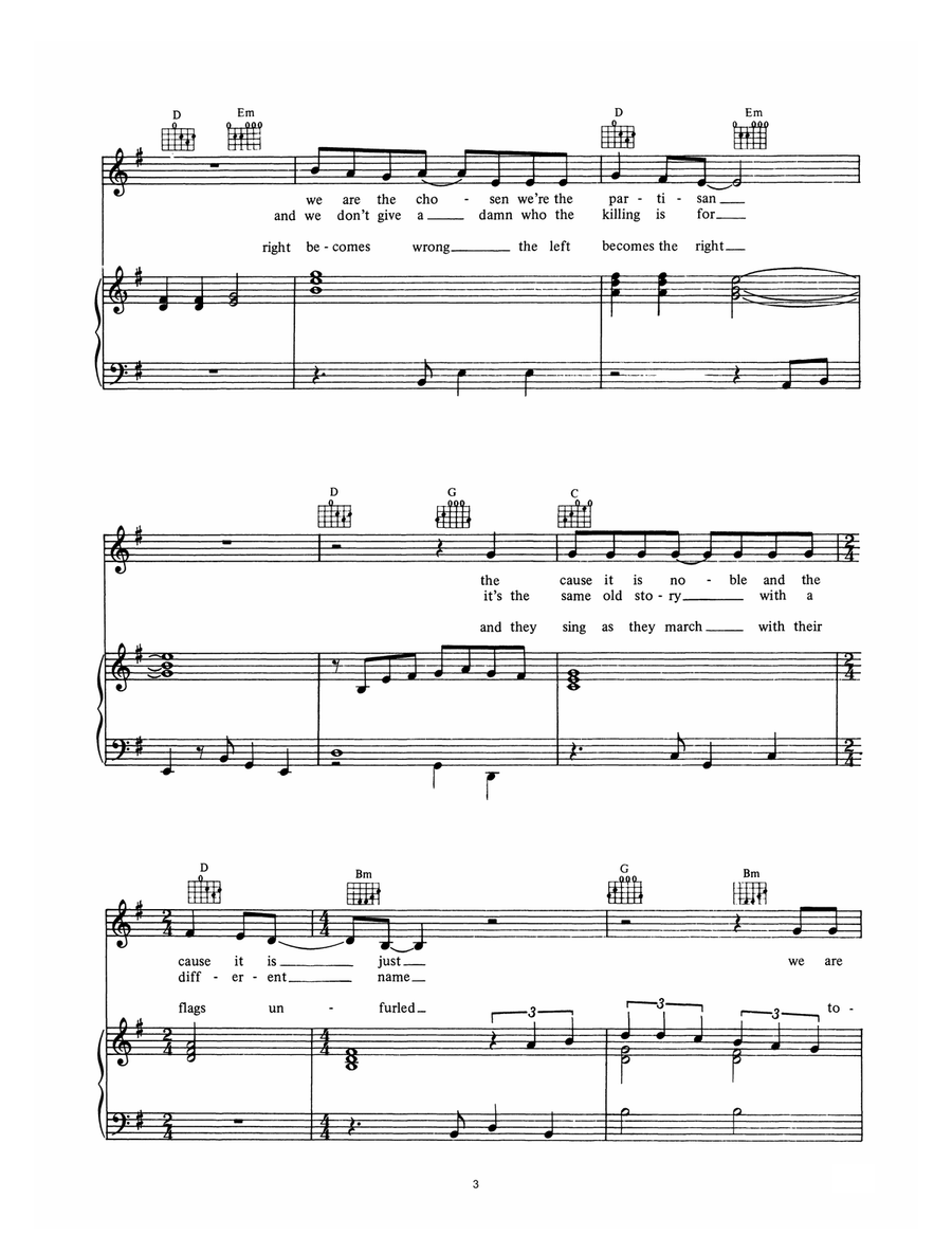 Ride Across The River Ride Across The River Piano, Vocal scores gallery preview page 3
