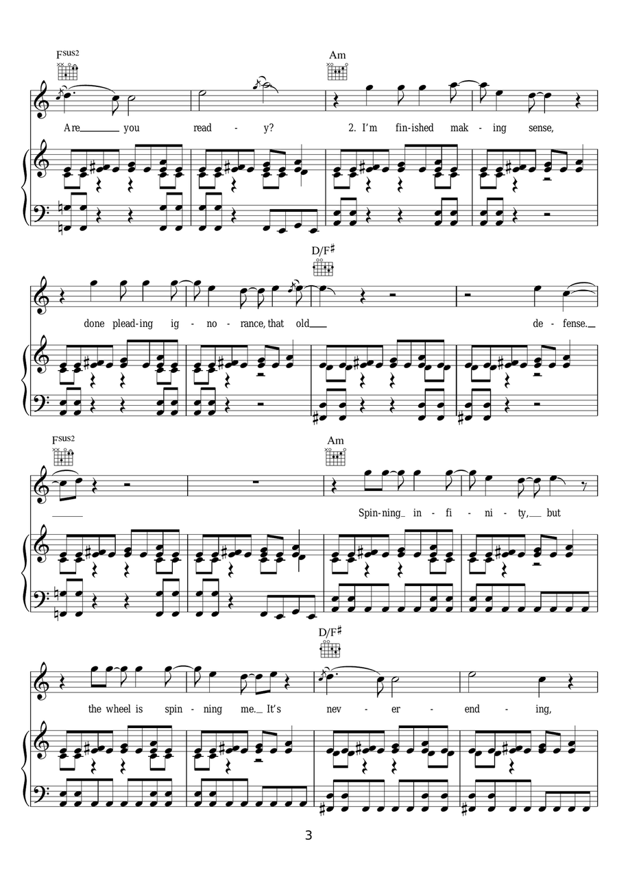 The Pretender The Pretender Piano, Vocal scores gallery preview page 3