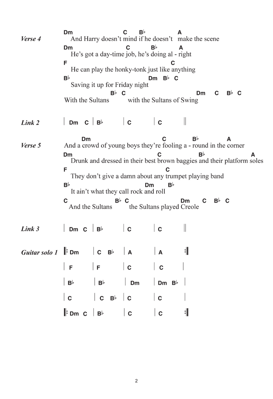 Sultans Of Swing Sultans Of Swing Ukulele scores gallery preview page 2