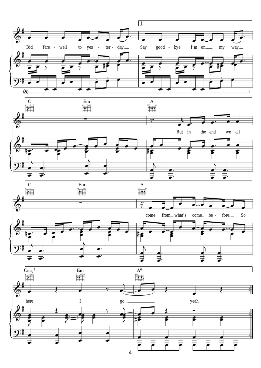 Something From Nothing Something From Nothing Piano, Vocal scores gallery preview page 4