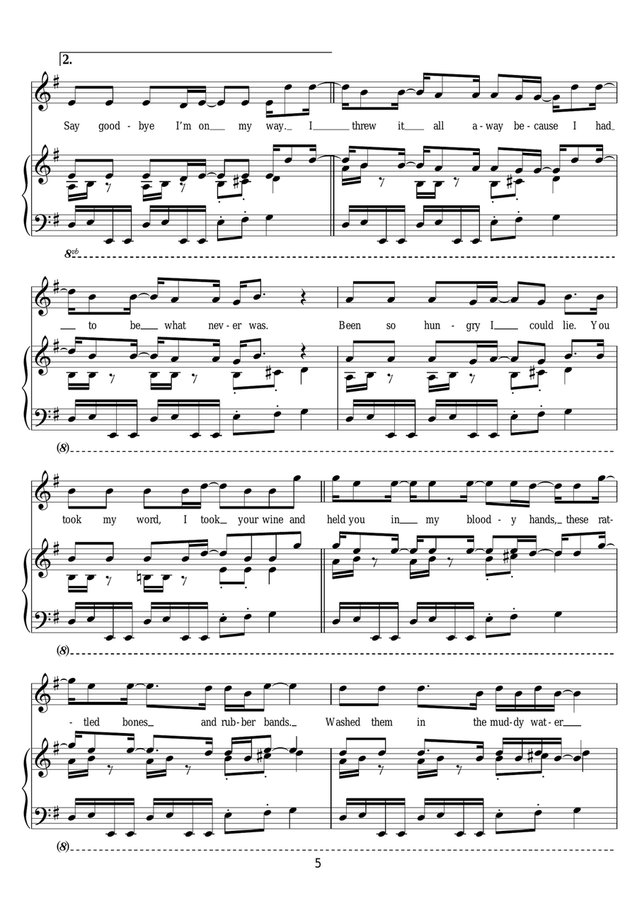Something From Nothing Something From Nothing Piano, Vocal scores gallery preview page 5