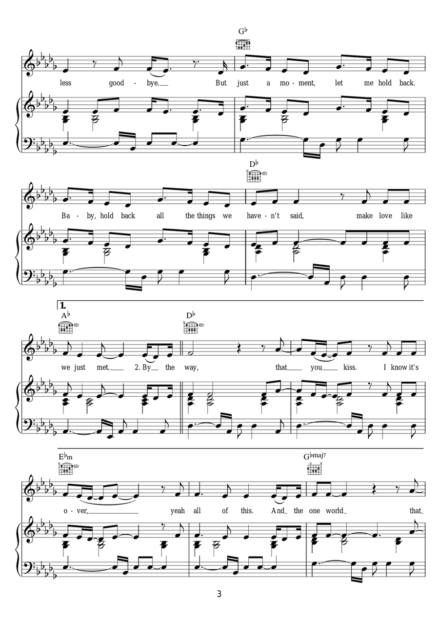 Break Up Song Break Up Song Piano, Vocal scores gallery preview page 3