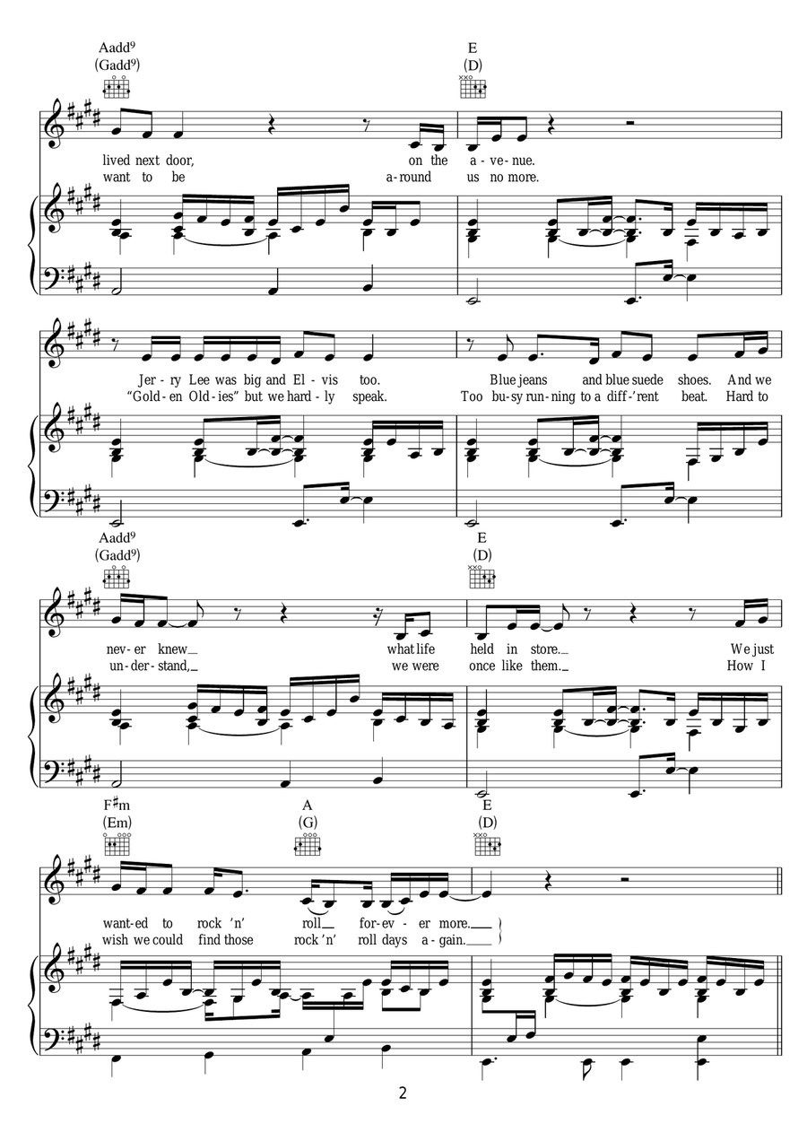 Rock 'N' Roll Kids Rock 'N' Roll Kids Piano, Vocal scores gallery preview page 2