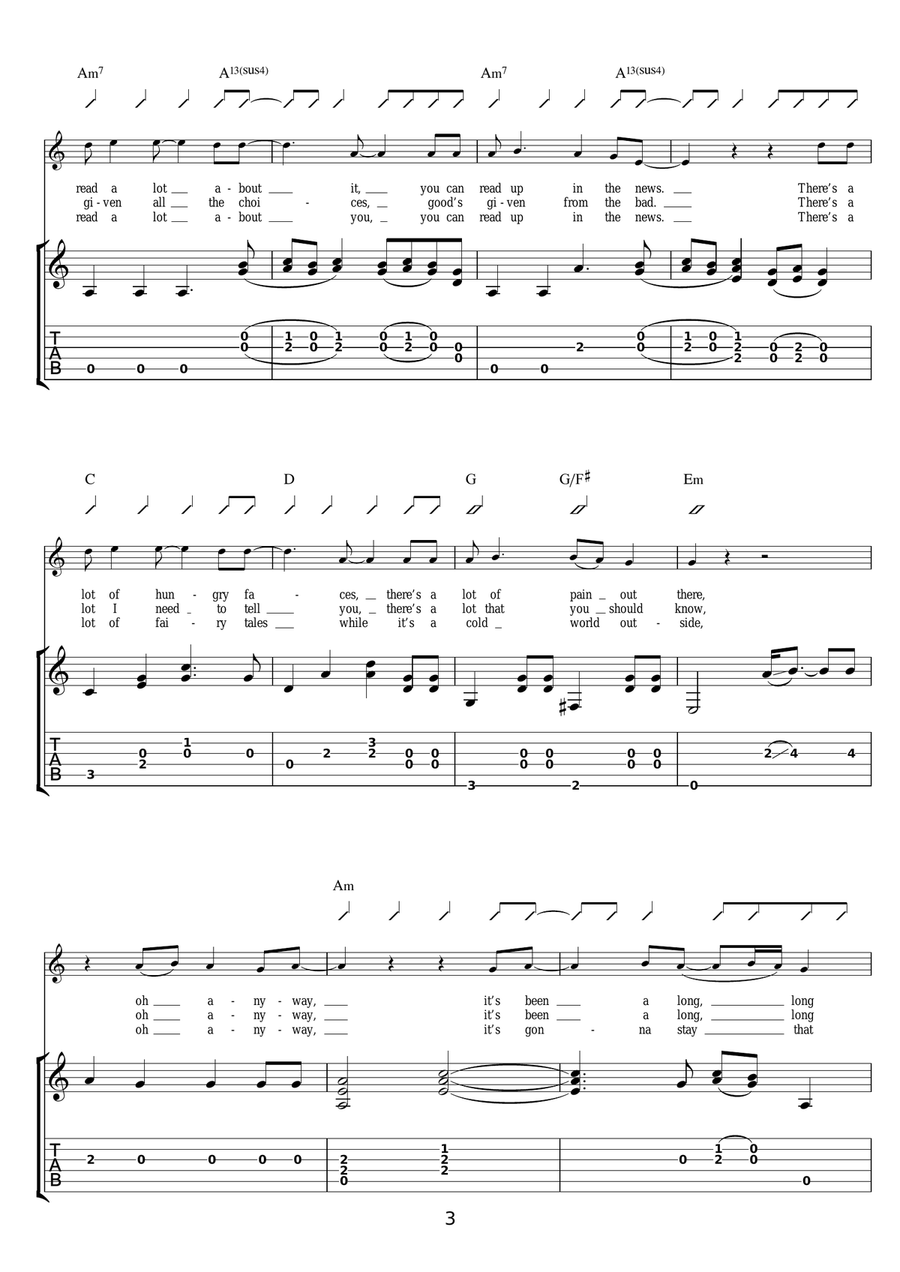 All Your Reasons All Your Reasons Guitar Tablature scores gallery preview page 3