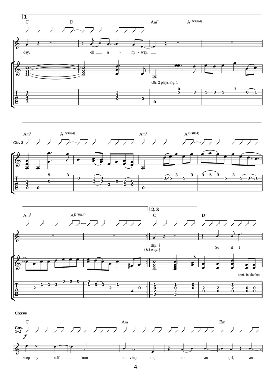 All Your Reasons All Your Reasons Guitar Tablature scores gallery preview page 4
