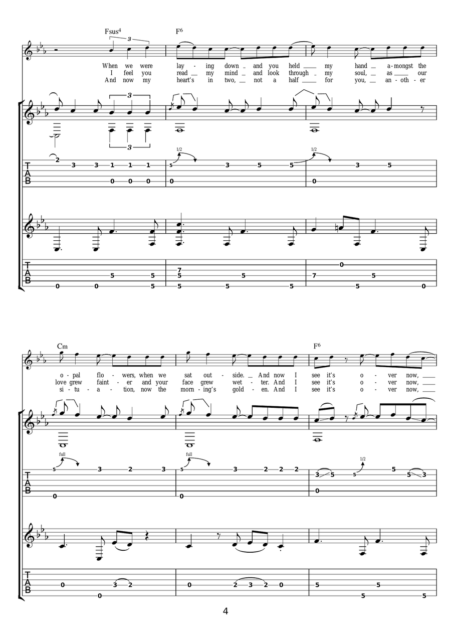 Kitchen Table Kitchen Table Guitar Tablature scores gallery preview page 4