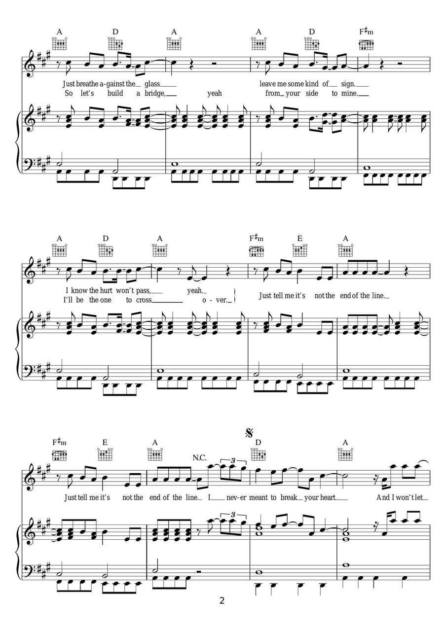Up (featuring Demi Lovato) Piano, Vocal scores gallery preview page 2