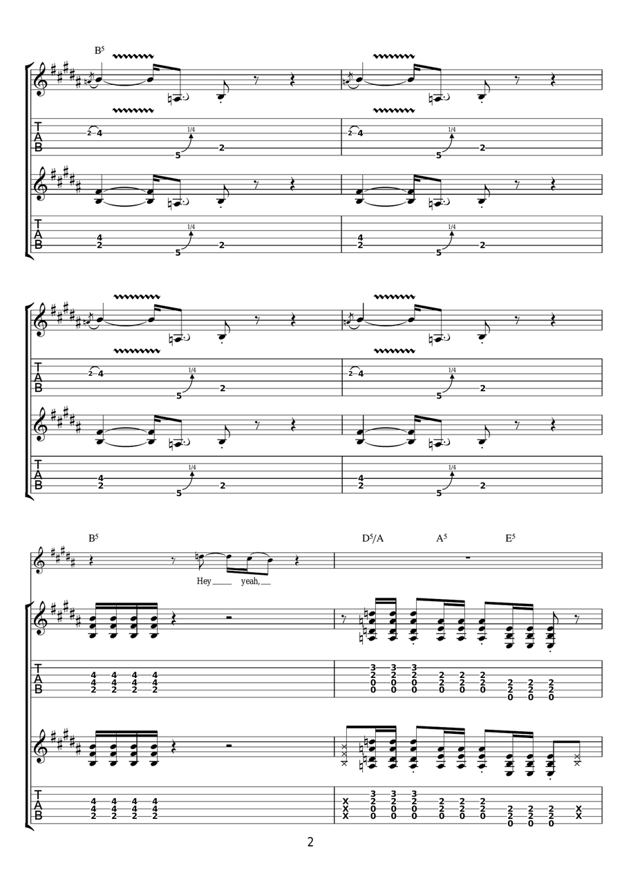 Rock Or Bust Rock Or Bust Guitar Tablature scores gallery preview page 2