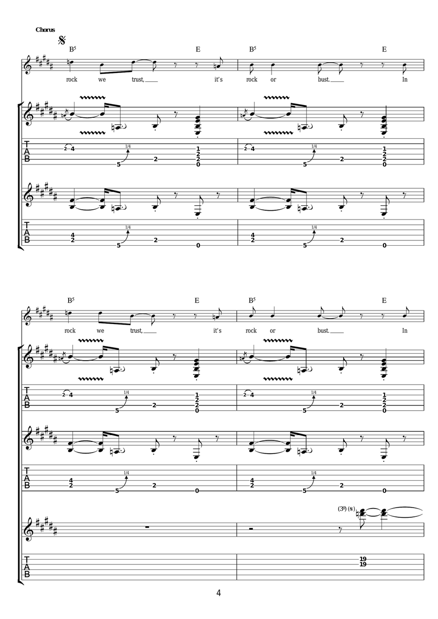 Rock Or Bust Rock Or Bust Guitar Tablature scores gallery preview page 4