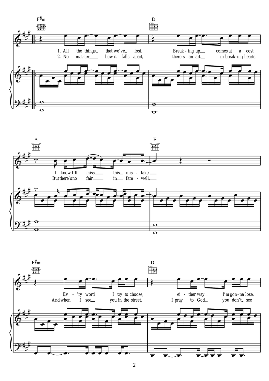 No Good In Goodbye No Good In Goodbye Piano, Vocal scores gallery preview page 2