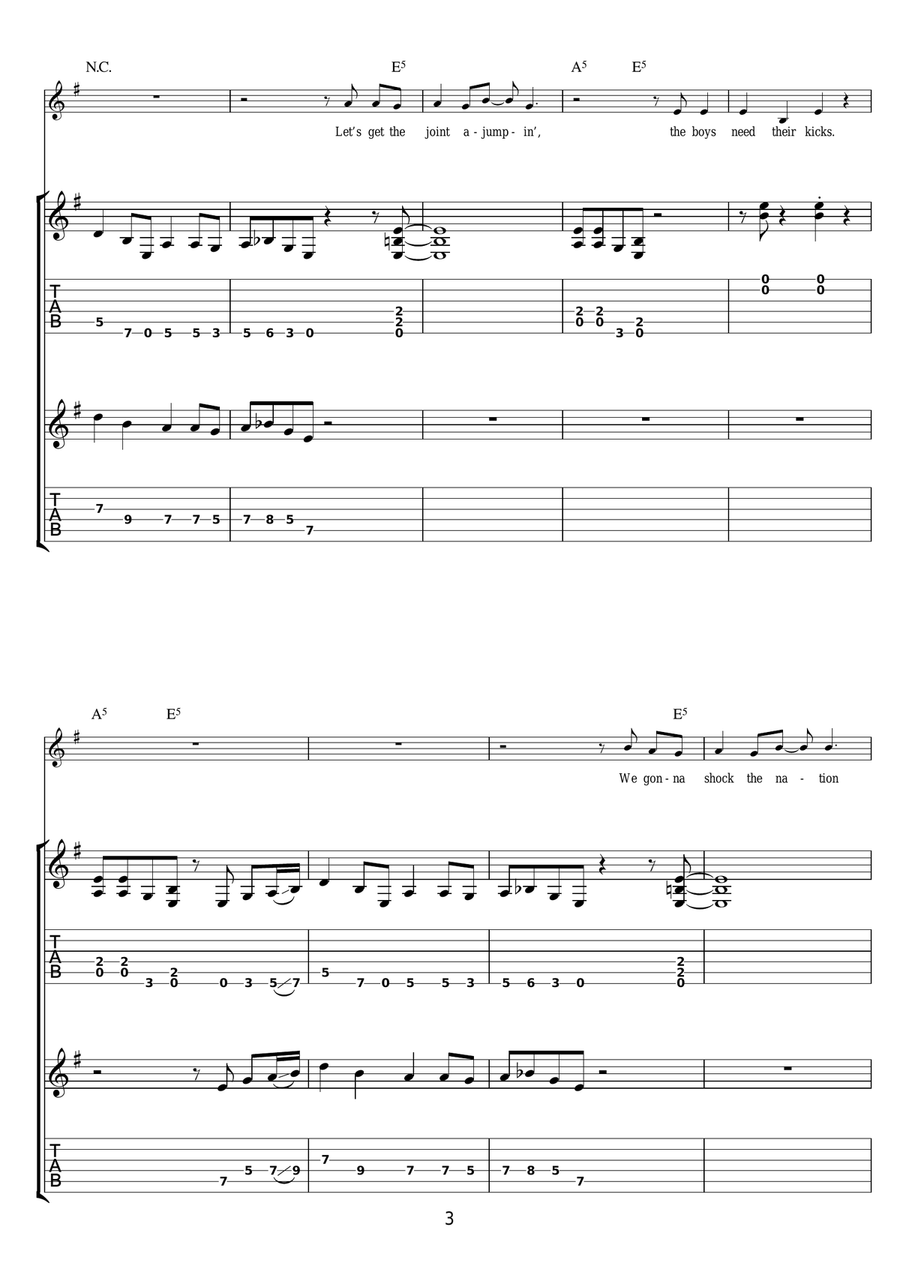 Baptism By Fire Baptism By Fire Guitar Tablature scores gallery preview page 3