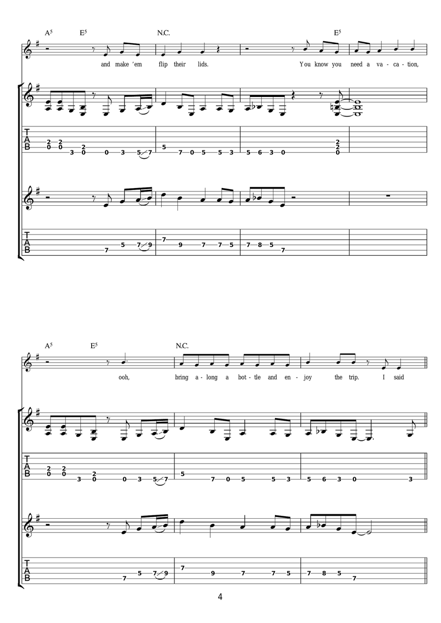 Baptism By Fire Baptism By Fire Guitar Tablature scores gallery preview page 4