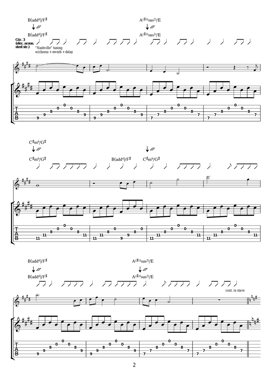 Louder Than Words Louder Than Words Guitar Tablature scores gallery preview page 2