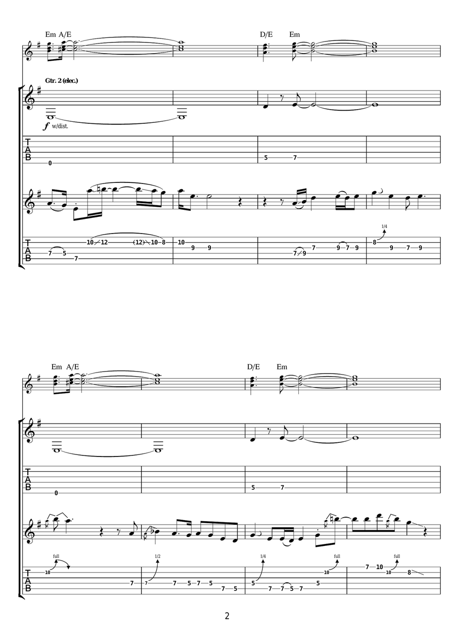 Allons Y (Part 2) Allons Y (Part 2) Guitar Tablature scores gallery preview page 2