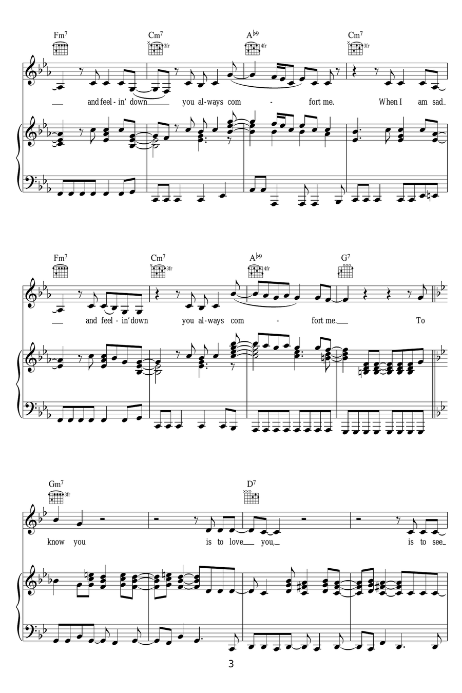 To Know You, Is To Love You Piano, Vocal scores gallery preview page 3