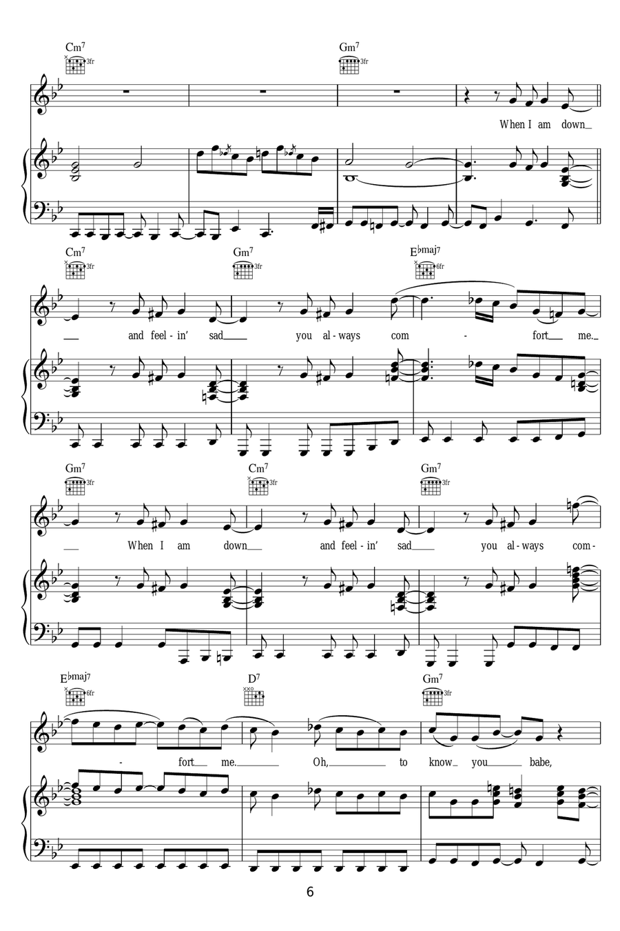 To Know You, Is To Love You Piano, Vocal scores gallery preview page 6