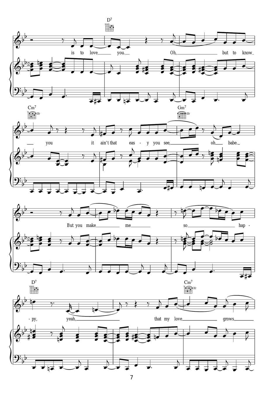 To Know You, Is To Love You Piano, Vocal scores gallery preview page 7