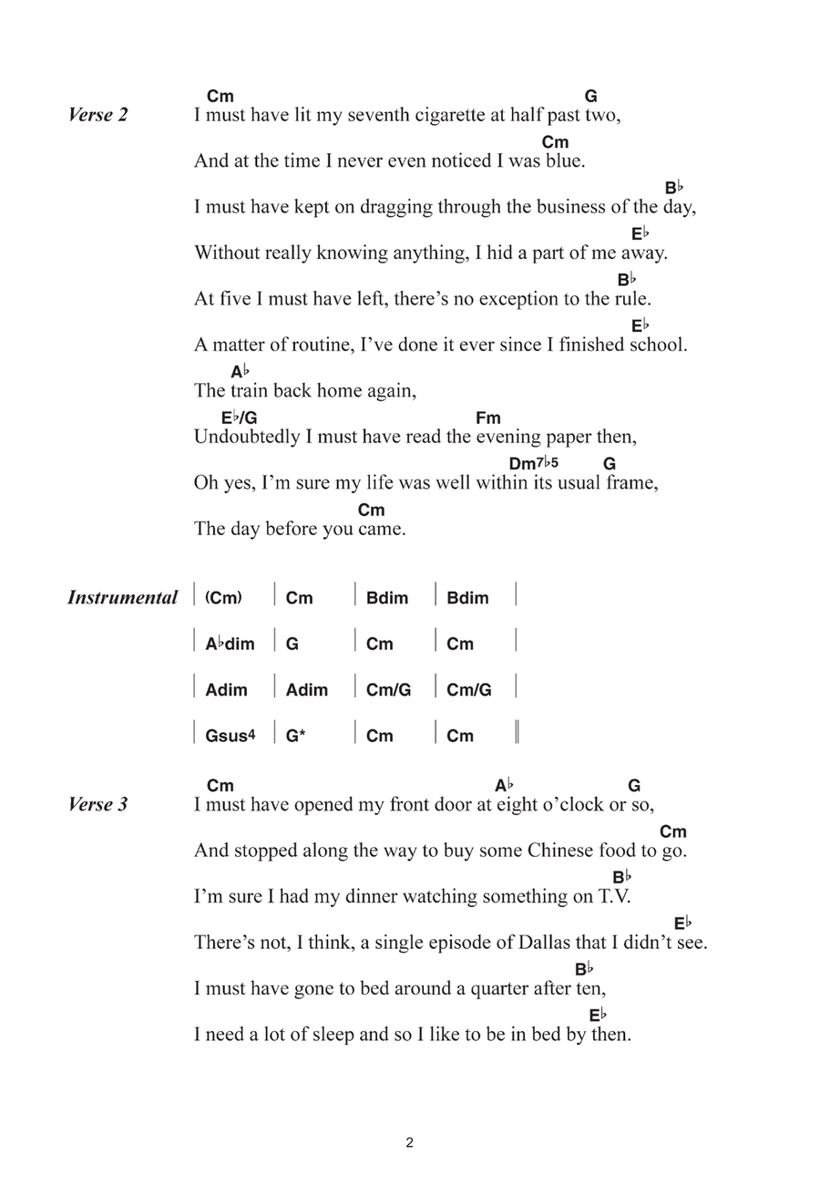 The Day Before You Came The Day Before You Came Ukulele scores gallery preview page 2