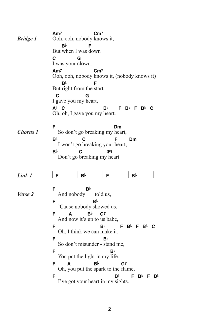 Don't Go Breaking My Heart Ukulele scores gallery preview page 2
