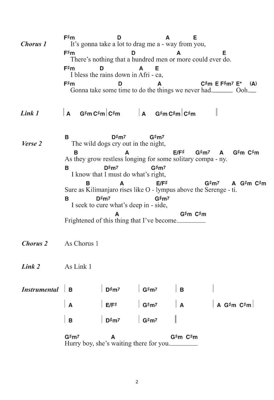 Africa Africa Ukulele scores gallery preview page 2