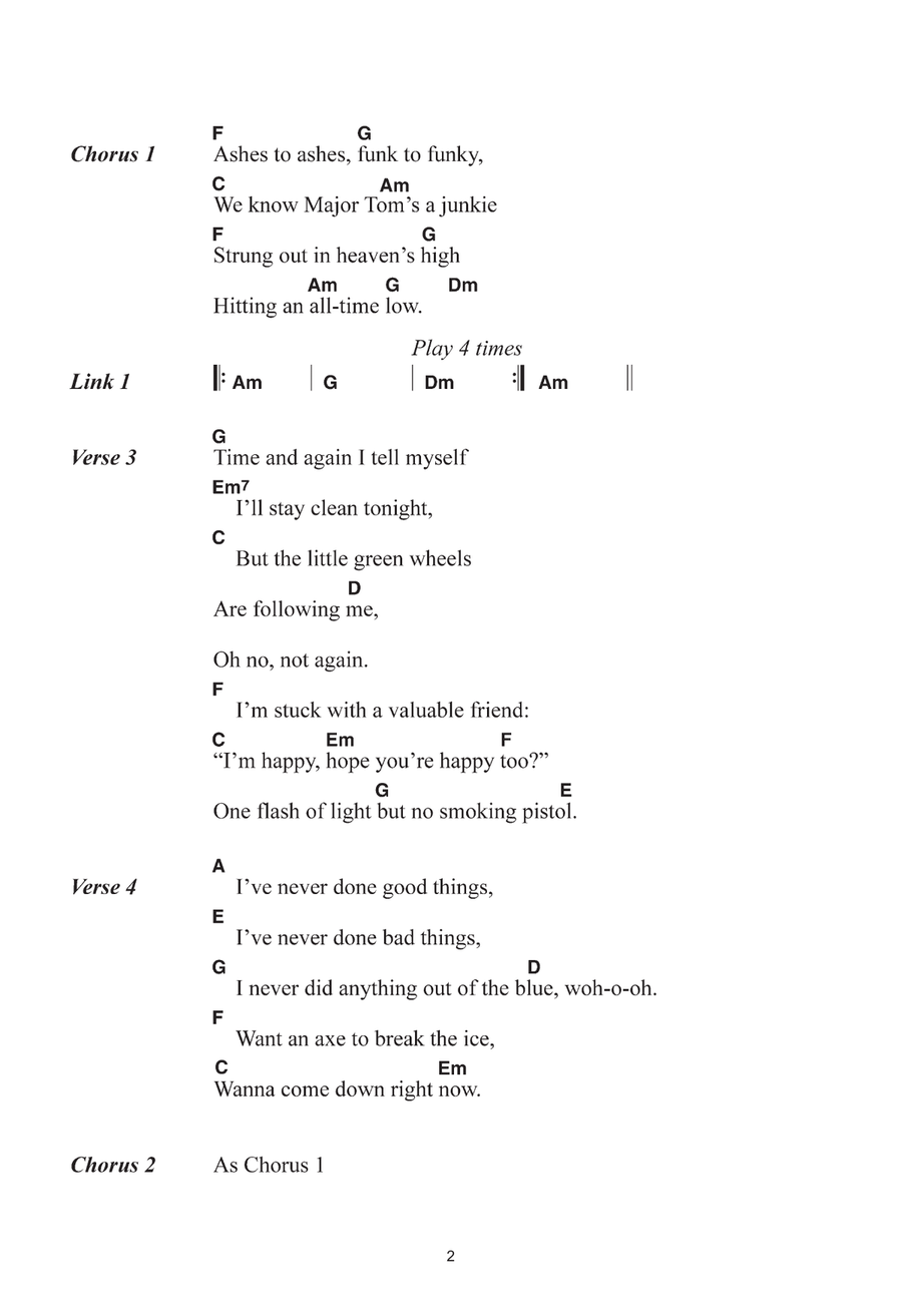 Ashes To Ashes Ashes To Ashes Ukulele scores gallery preview page 2