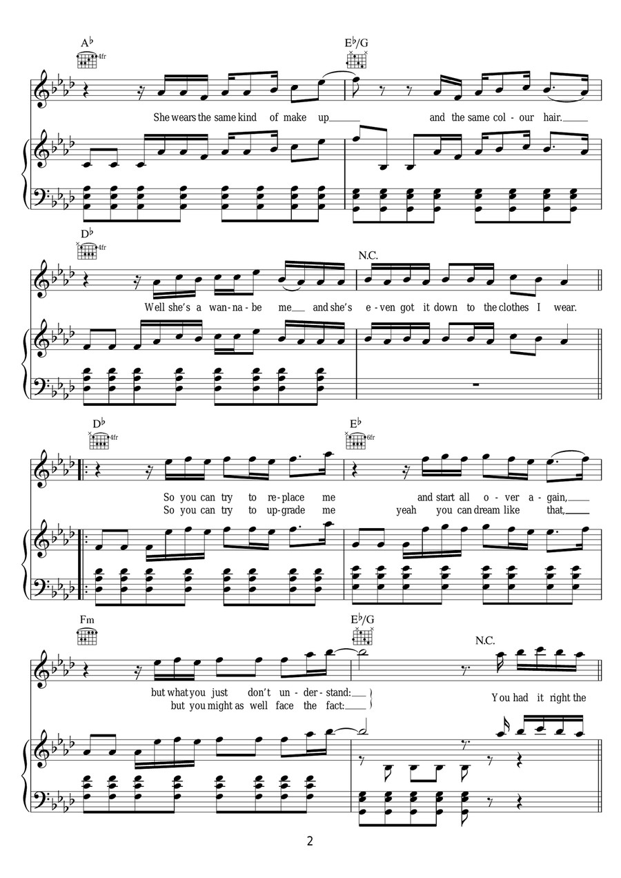 The First Time The First Time Piano, Vocal scores gallery preview page 2
