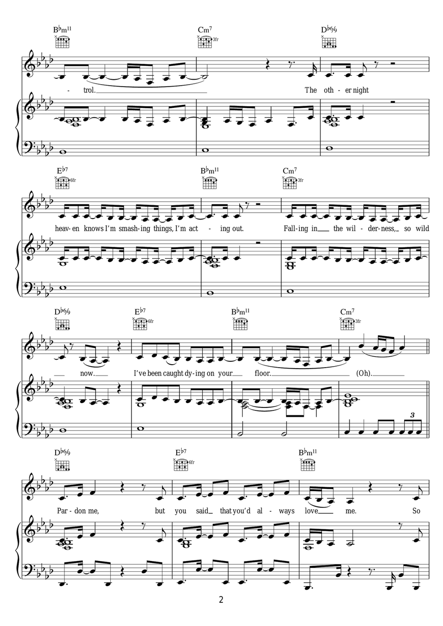 Pardon Me (featuring Professor Green, Laura Mvula, Wilkinson and Ava Lily) Piano, Vocal scores gallery preview page 2