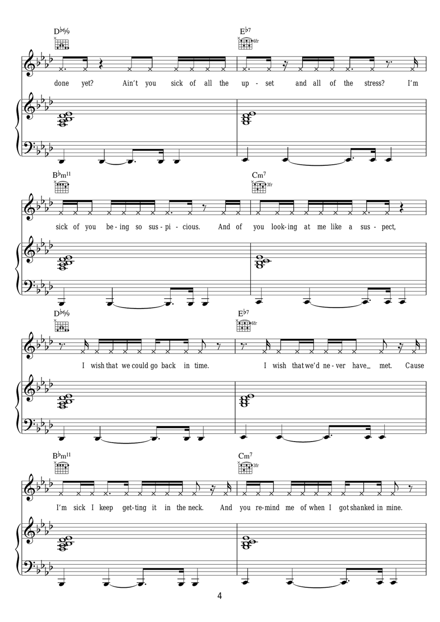 Pardon Me (featuring Professor Green, Laura Mvula, Wilkinson and Ava Lily) Piano, Vocal scores gallery preview page 4