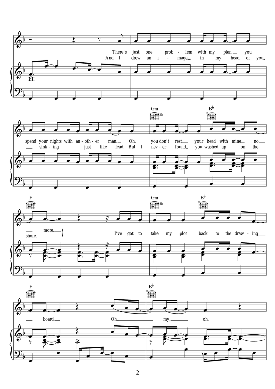 Drawing Board Piano, Vocal scores gallery preview page 2