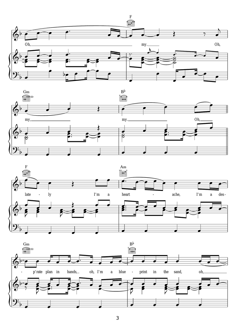 Drawing Board Piano, Vocal scores gallery preview page 3