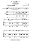 As Long As We Live (mezzo-soprano and piano)