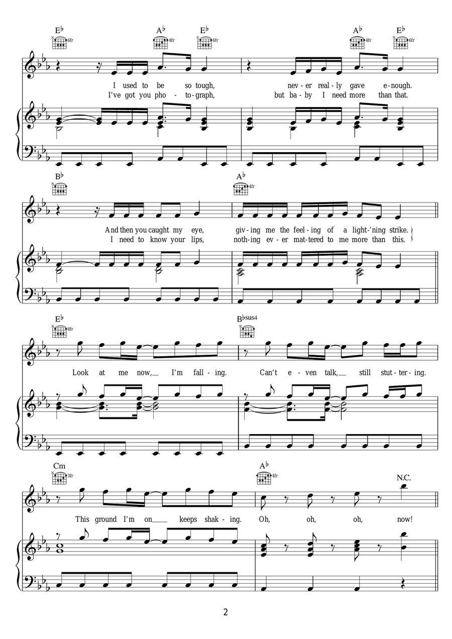 Somebody To You (featuring Demi Lovato) Piano, Vocal scores gallery preview page 2