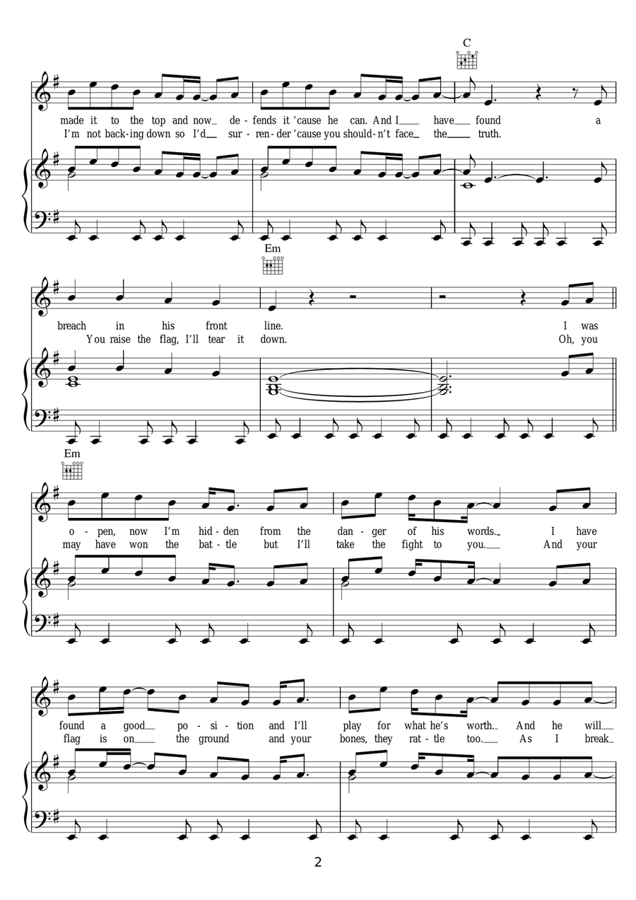 Battles Battles Piano, Vocal scores gallery preview page 2