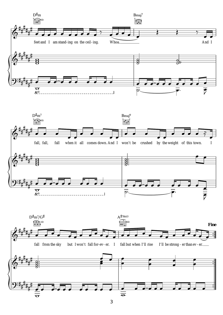Stronger Than Ever Stronger Than Ever Piano, Vocal scores gallery preview page 3