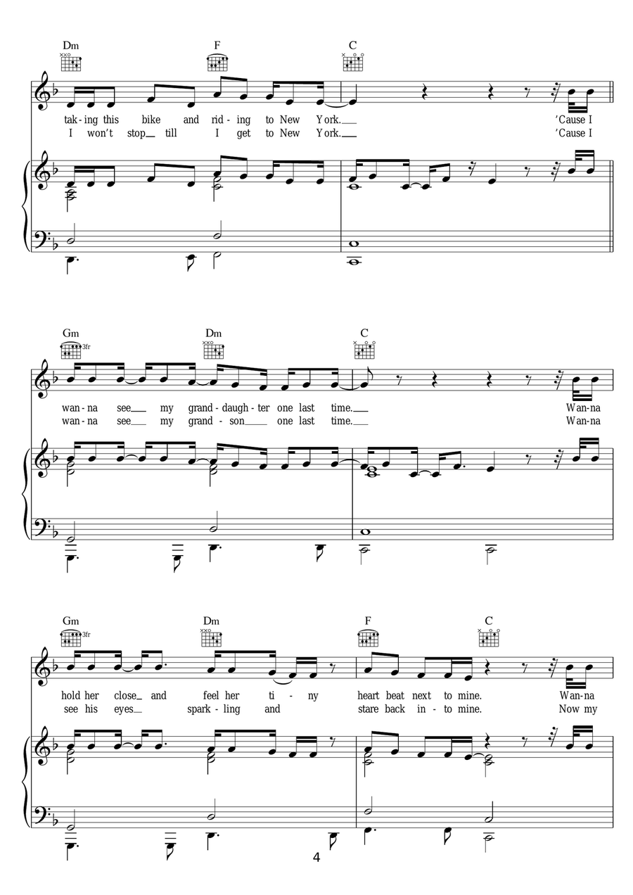 Riding To New York Riding To New York Piano, Vocal scores gallery preview page 4