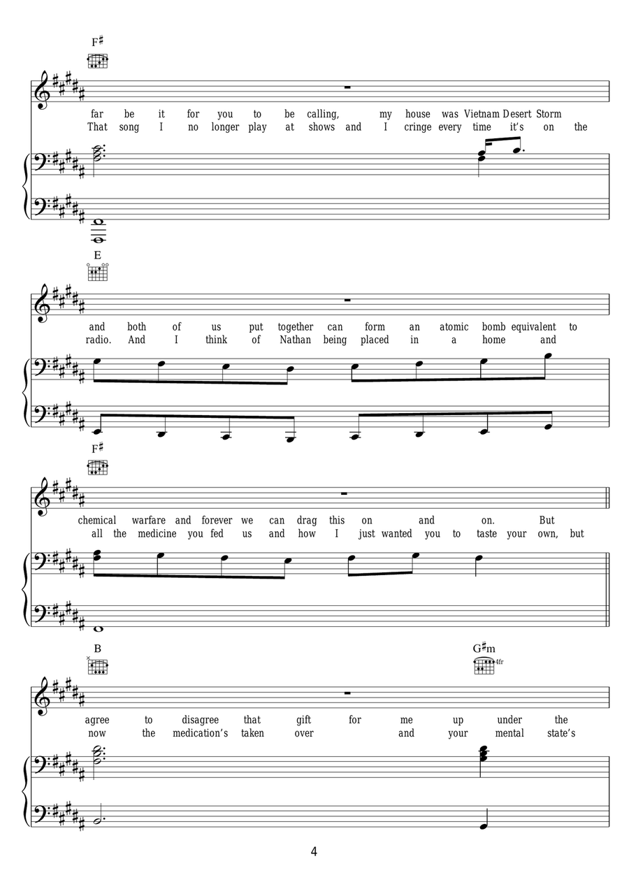 Headlights (featuring Nate Ruess) Piano, Vocal scores gallery preview page 4