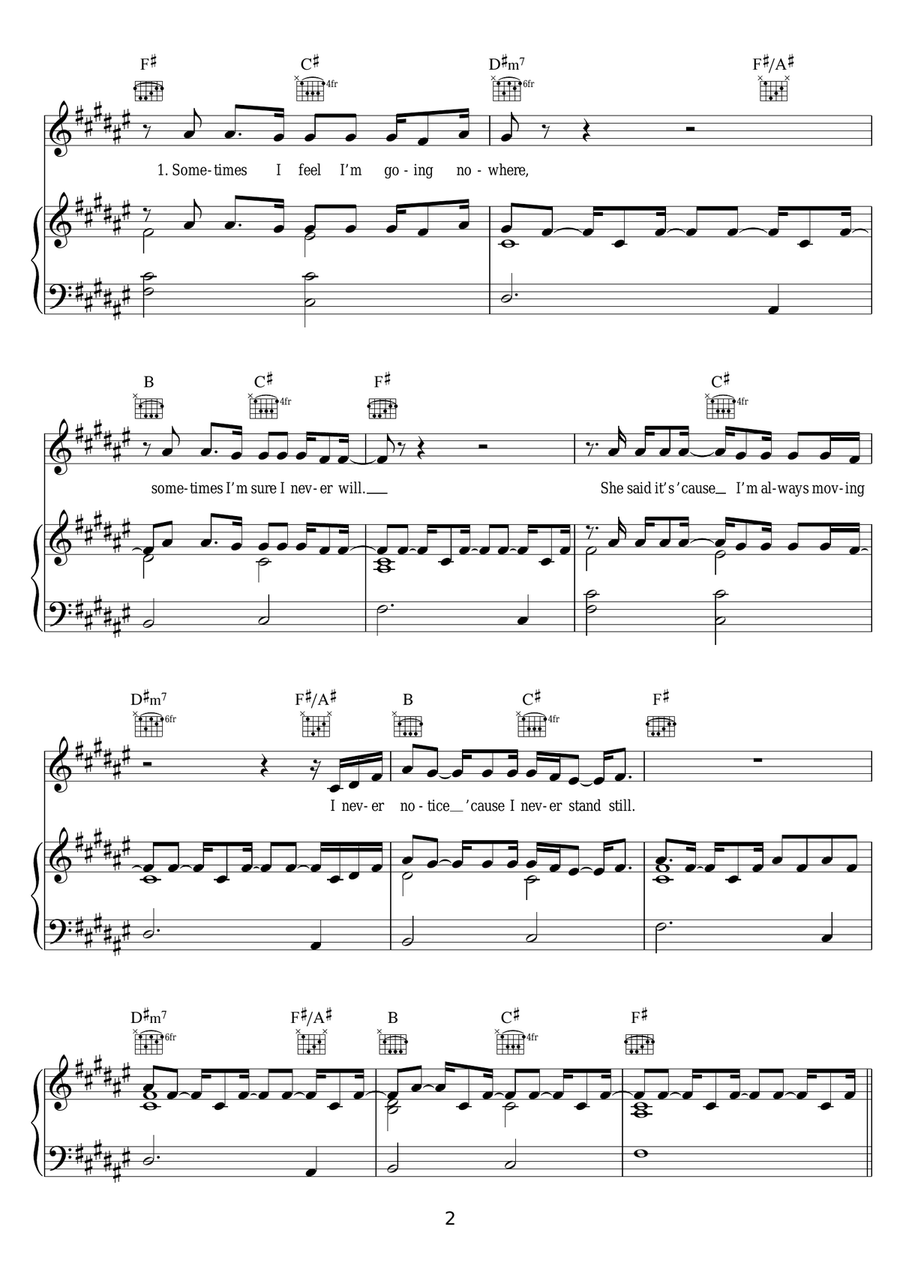 Rolling Stone Rolling Stone Piano, Vocal scores gallery preview page 2