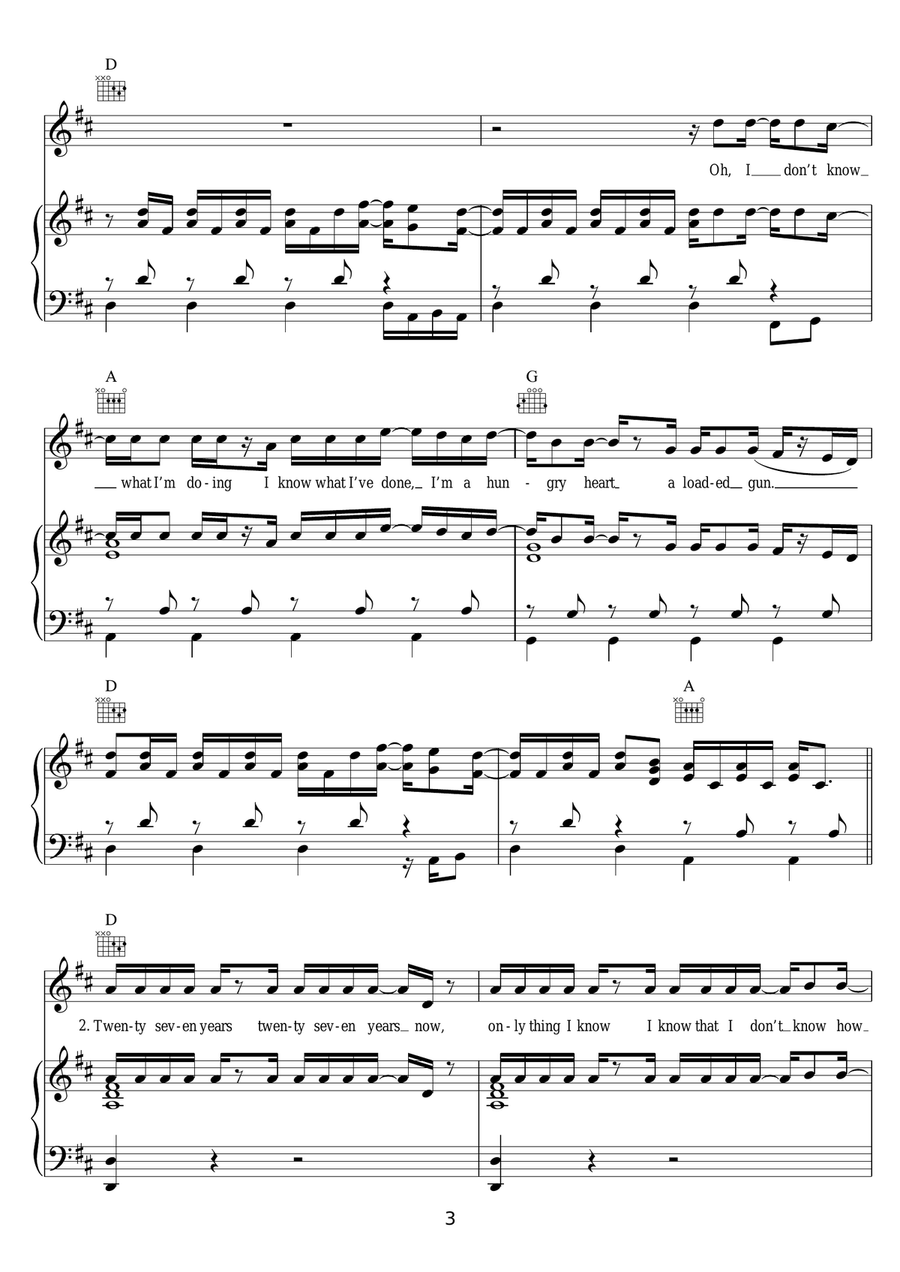 27 27 Piano, Vocal scores gallery preview page 3