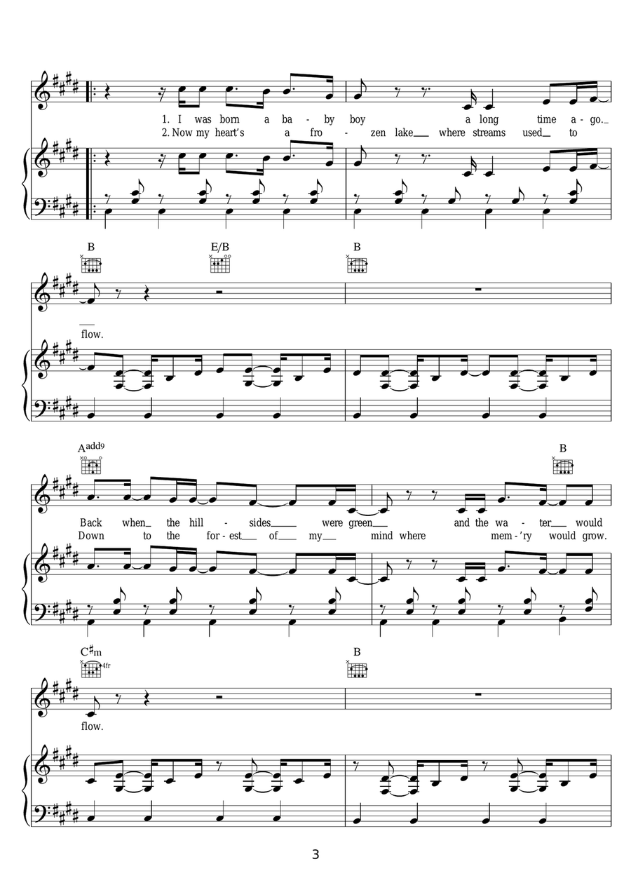 Start A Fire Start A Fire Piano, Vocal scores gallery preview page 3