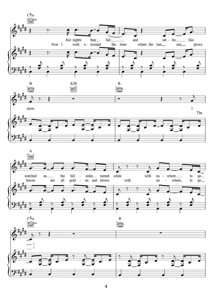 Start A Fire Start A Fire Piano, Vocal scores gallery preview page 4
