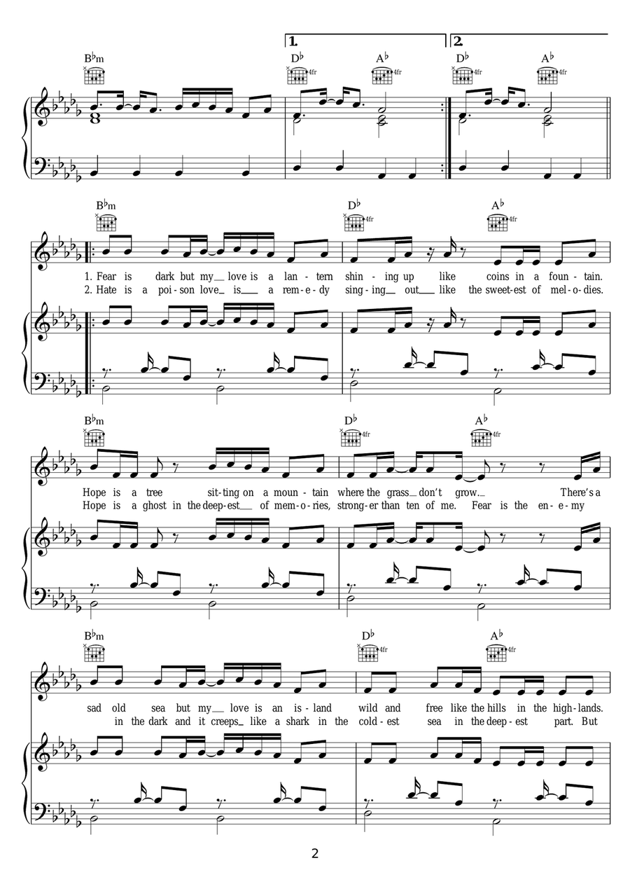 Coins In A Fountain Coins In A Fountain Piano, Vocal scores gallery preview page 2