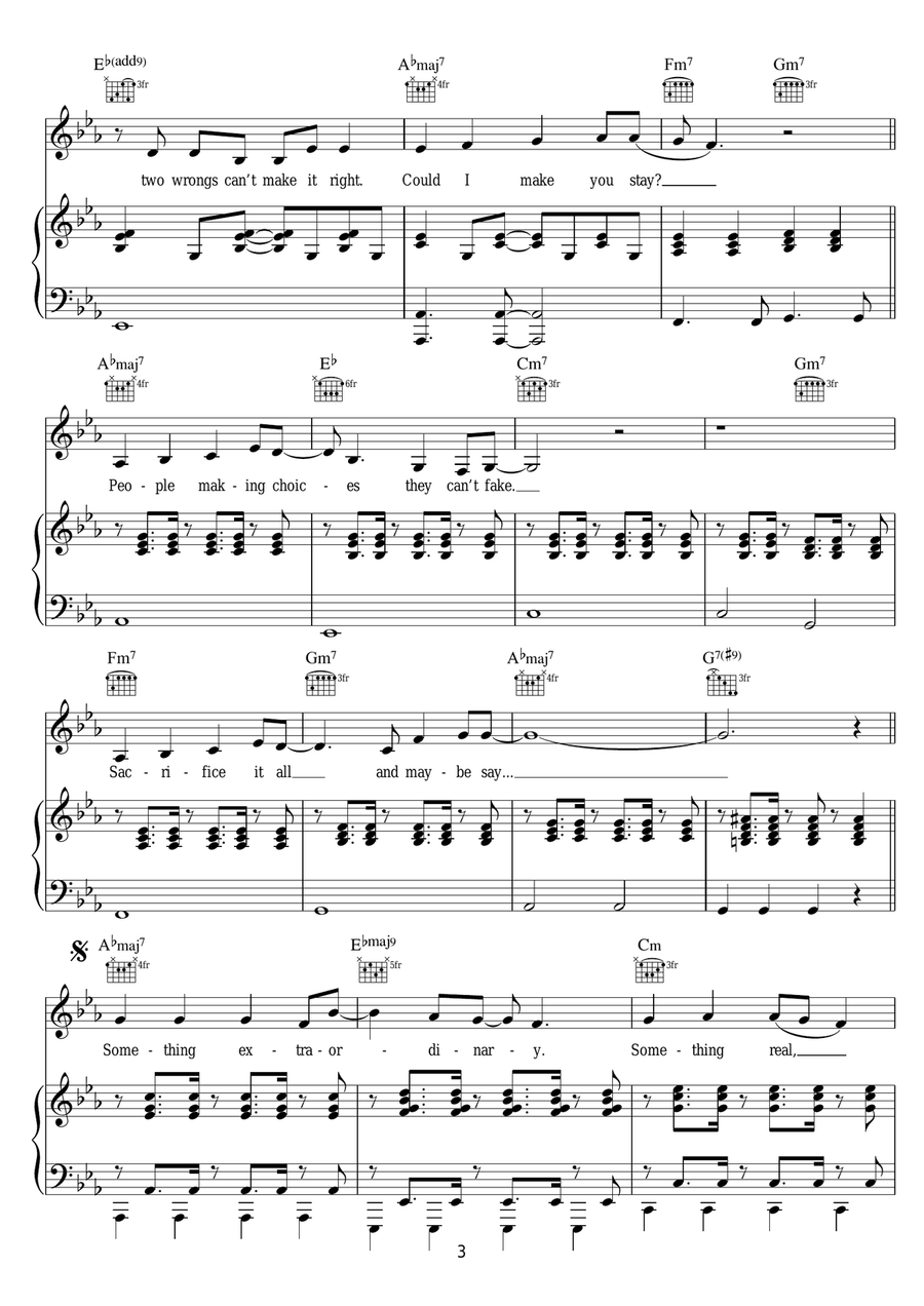 Extraordinary (featuring Sharna Bass) Piano, Vocal scores gallery preview page 3