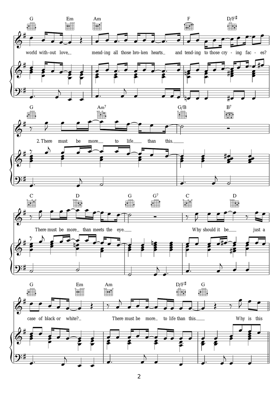 There Must Be More To Life Than This (featuring Michael Jackson) Piano, Vocal scores gallery preview page 2